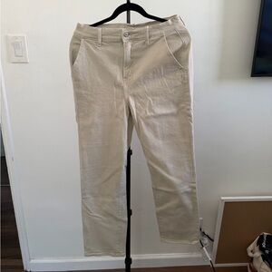 Old Navy Light Tan Sky-Hi Straight Jeans